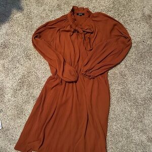Wishlist Rust Long Sleeve Dress